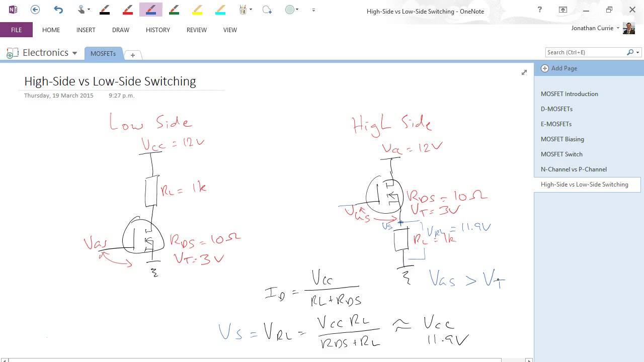 MOSFETs: High-Side vs Low-Side Switching by Jonathan Currie