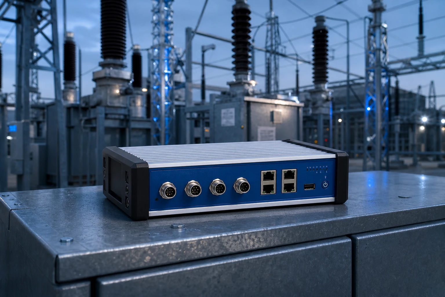 48v dc contactor — SAYOON official product with illustrative industrial background (not a real site photo)