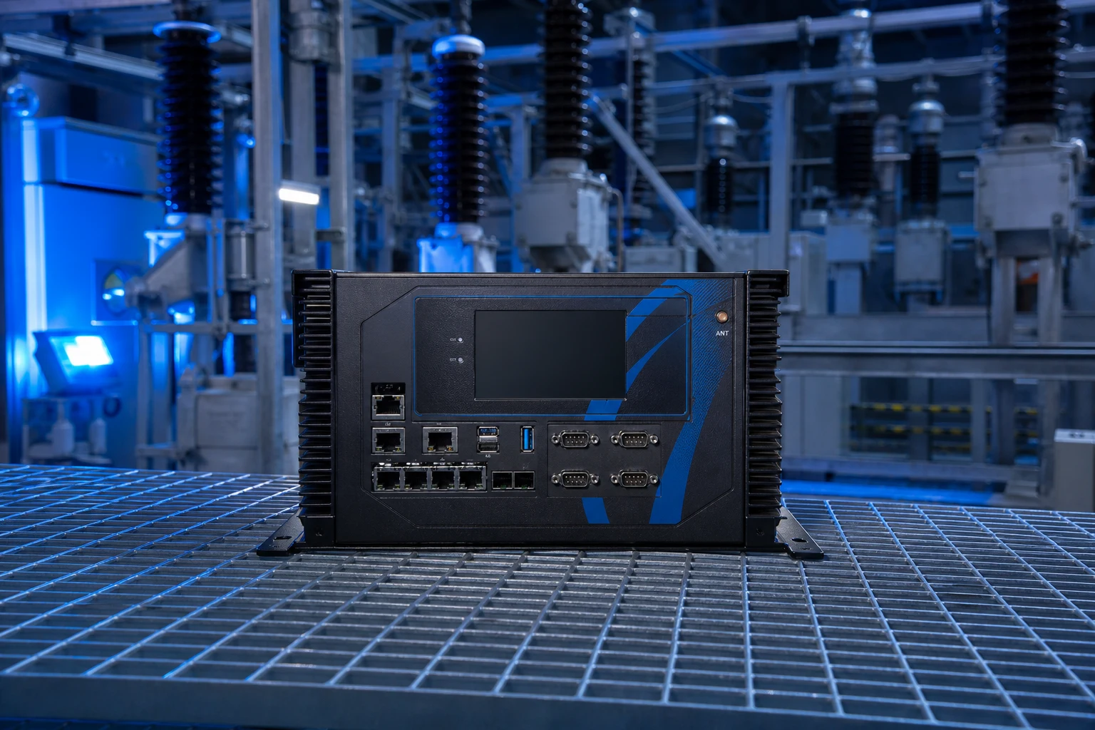 500a dc contactor — SAYOON official product with illustrative industrial background (not a real site photo)