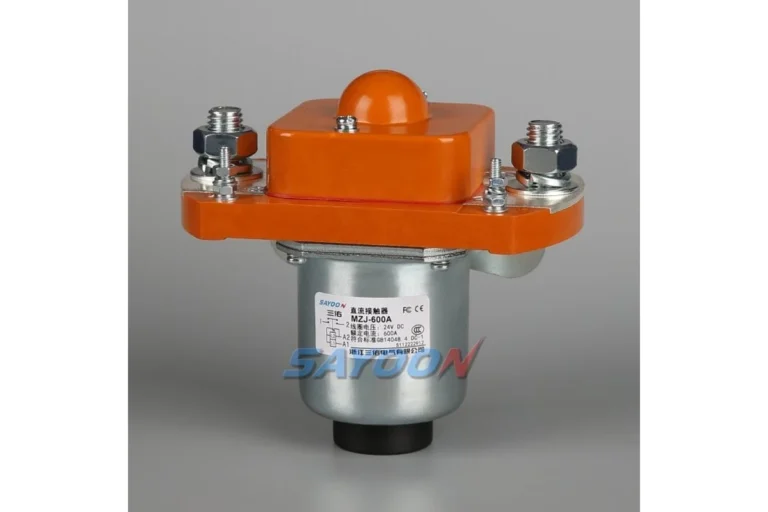 SAYOON DC contactor used as a visual reference for coil pull-in diagnosis