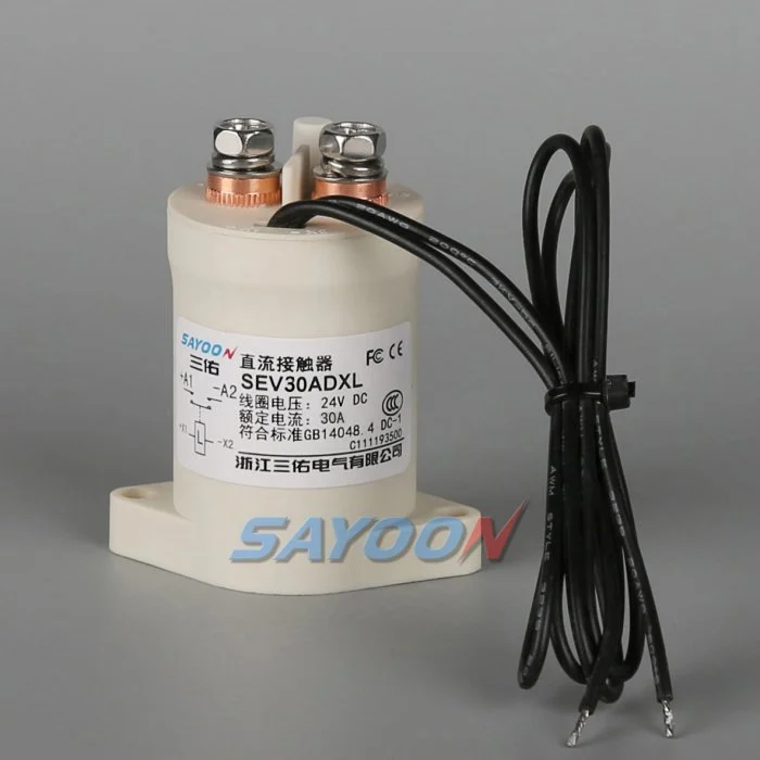 SEV30ADXL sealed high-voltage DC contactor front product reference