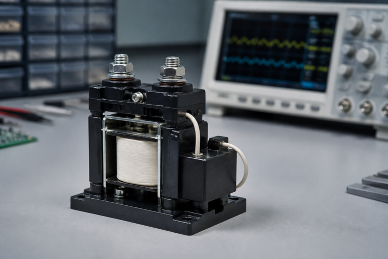 Contactor Coil Surge Suppression: Diode, TVS, RC, or Varistor? — unbranded DC contactor engineering test scene