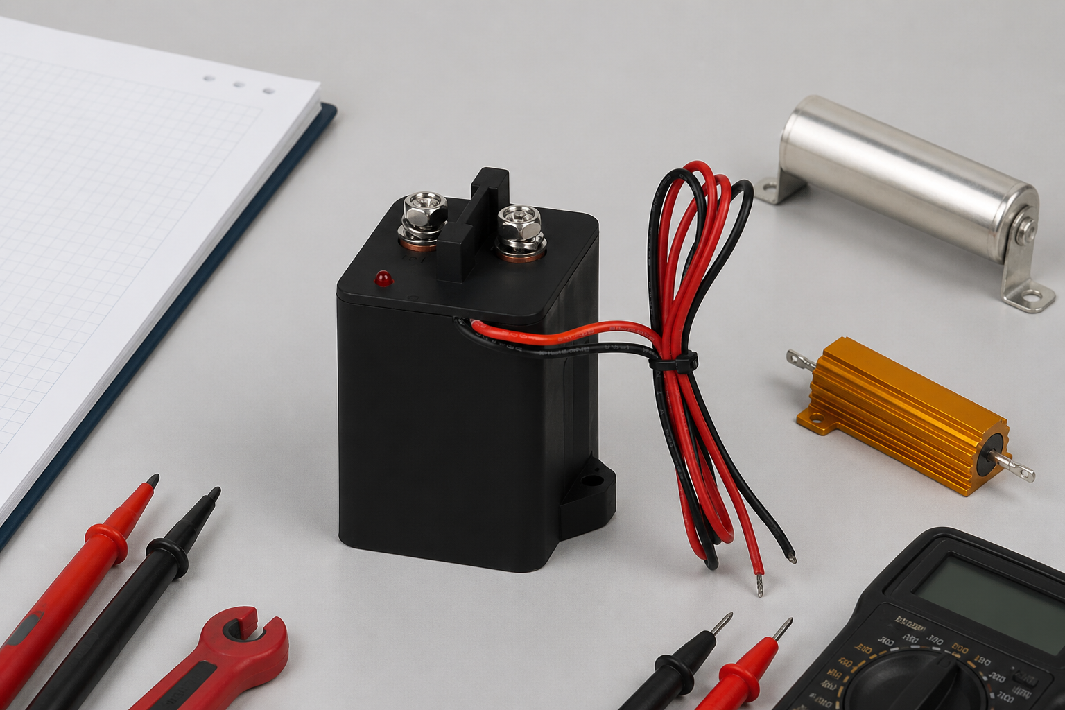 Préparation au test du contacteur CC étanche en résine époxy haute tension HEV600 pour la suppression d'arc du contacteur CC
