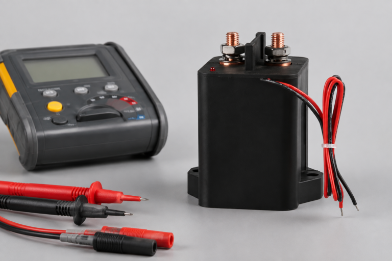 HEV200 High Voltage Epoxy Resin Sealed DC Contactor in an engineering scene for dc contactor insulation resistance test