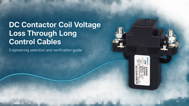 Blue Sayoon article banner with authentic black QZJ200A DC contactor