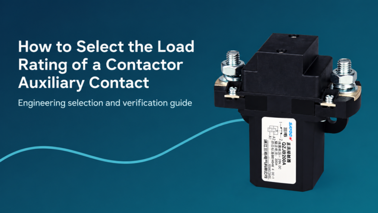 Blue Sayoon article banner with authentic QZJB200A contactor
