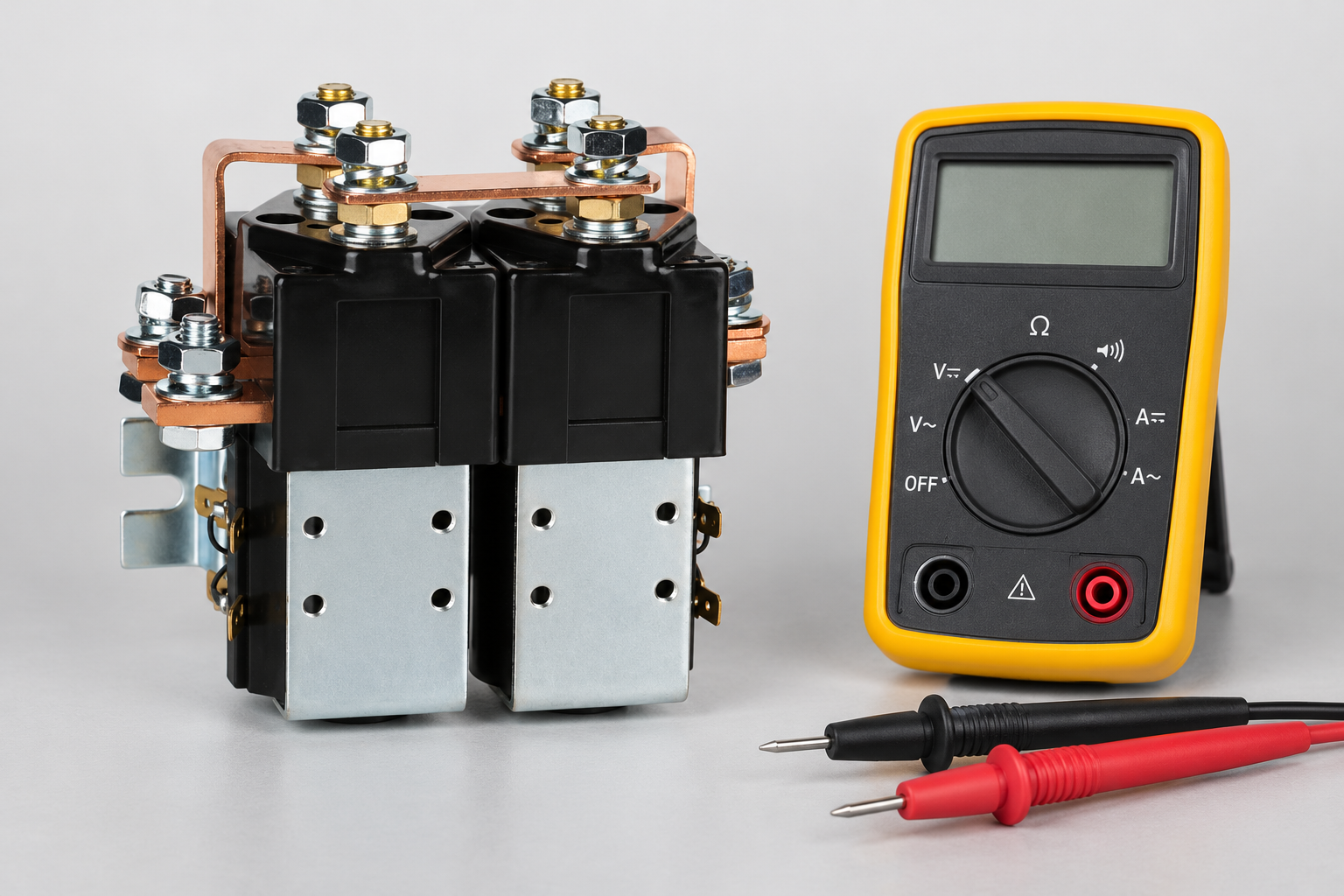 CZWH200A-2T construction reference with disconnected resistance meter and probes