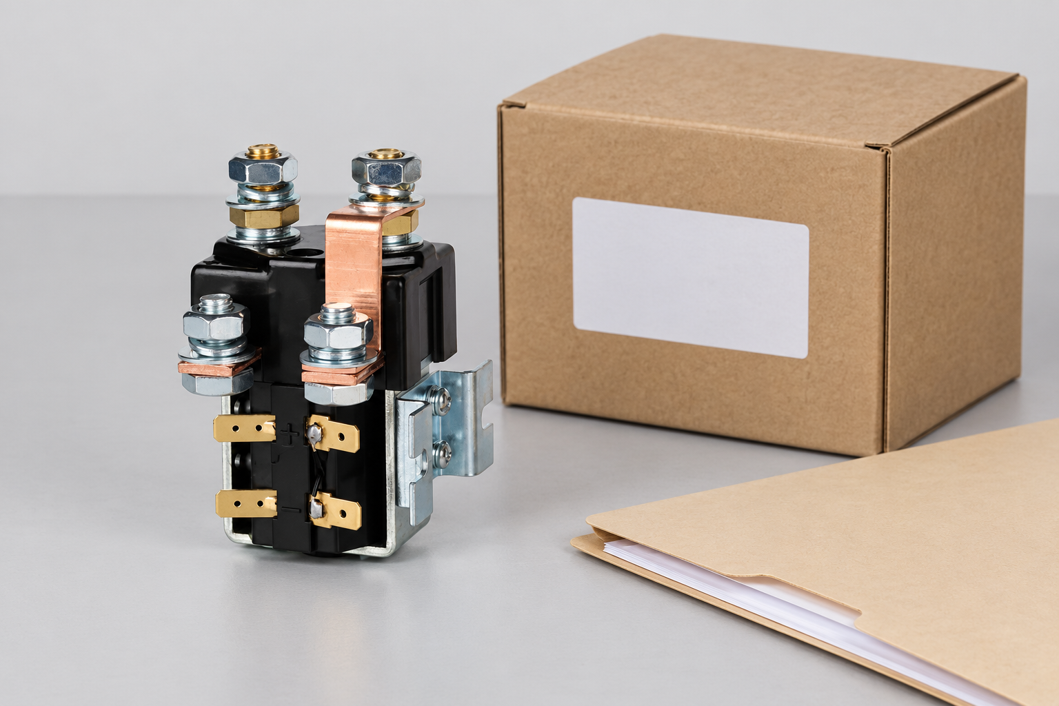 Baubeispiel CZWH100A-T neben separater Probenverpackung und Aufzeichnungen