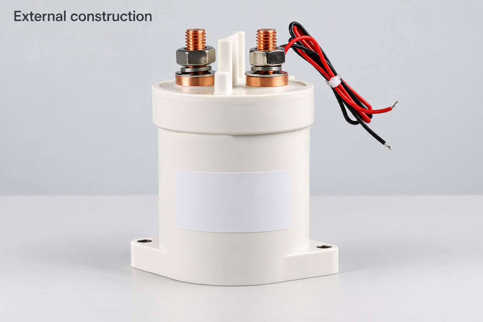 SEV600AHXL contactor exterior showing ivory housing, two main studs and separate coil leads
