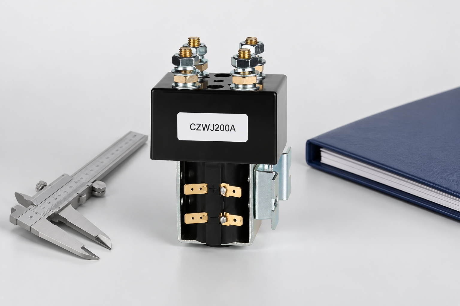 CZWJ200A unpowered beside a separate caliper and inspection document