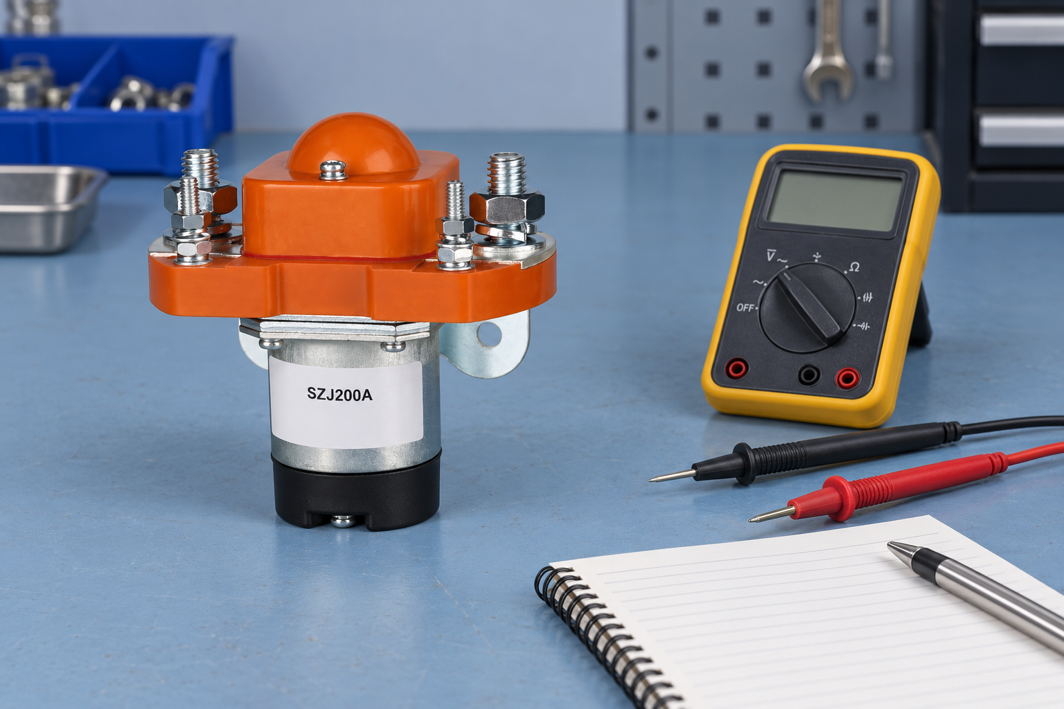 SZJ200A isolated construction reference beside disconnected diagnostic tools